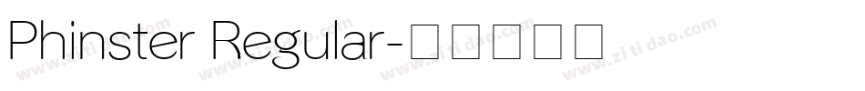 Phinster Regular字体转换